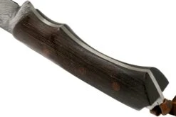 Autine Damascus Kurbads, Wengé, Damast, Fourreau RH Brun, Couteau Outdoor -Magasin de couteaux AT KUR WNG DAM 04 autine v201909