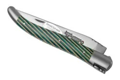 Laguiole En Aubrac Samba Turquoise L0212SATIF Bois De Samba Turquoise, Mat, Couteau De Poche Laguiole, 12 Cm -Magasin de couteaux AUL0212SATIF 04 laguioleaubrac