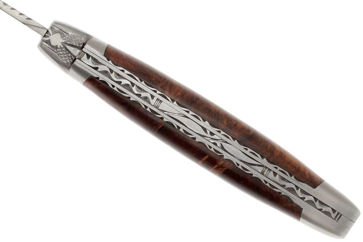 Laguiole En Aubrac 12cm Doubles Platines, Loupe De Palissandre 7 Laguiole En Aubrac 12cm Doubles Platines, Loupe De Palissandre – Image 5