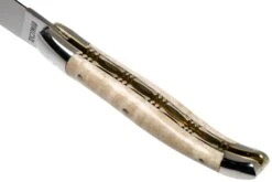 Laguiole En Aubrac 12cm Doubles Platines, érable Ondé Guilloché à La Main L0712EEN1/FSJ1 -Magasin de couteaux AULL0712EEN1 FSJ1 05 laguiole en aubrac