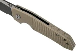 Bestech Barracuda BG15C-2 Black Stonewash Satin, Beige G10, Couteau De Poche -Magasin de couteaux BHBG15C 2 07 bestech knives