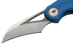 Bestech Bihai Grey DLC Stonewashed Satin, Blue G10 BG53D-2 Couteau De Poche, Ostap Hel Design -Magasin de couteaux BHBG53D 2 03 bestech