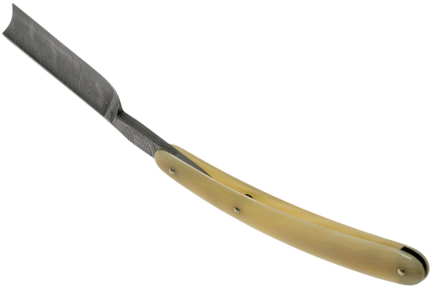 Böker Manufaktur Damascus Horn Rasoir Coupe-choux 140623DAM 6 Böker Manufaktur Damascus Horn Rasoir Coupe-choux 140623DAM – Image 4
