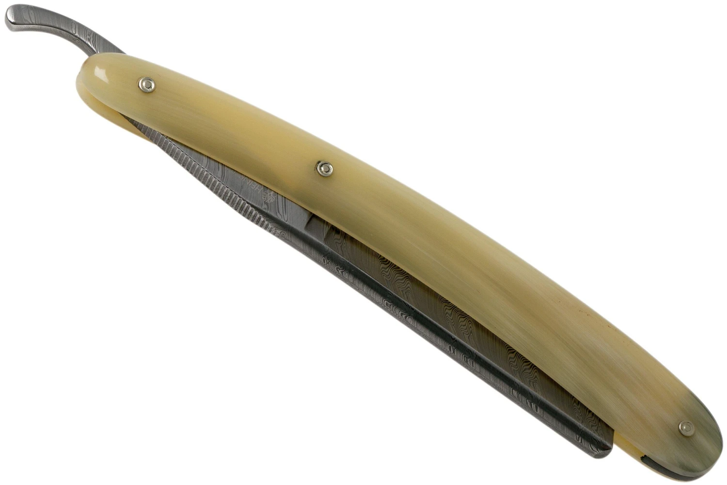 Böker Manufaktur Damascus Horn Rasoir Coupe-choux 140623DAM 8 Böker Manufaktur Damascus Horn Rasoir Coupe-choux 140623DAM – Image 6