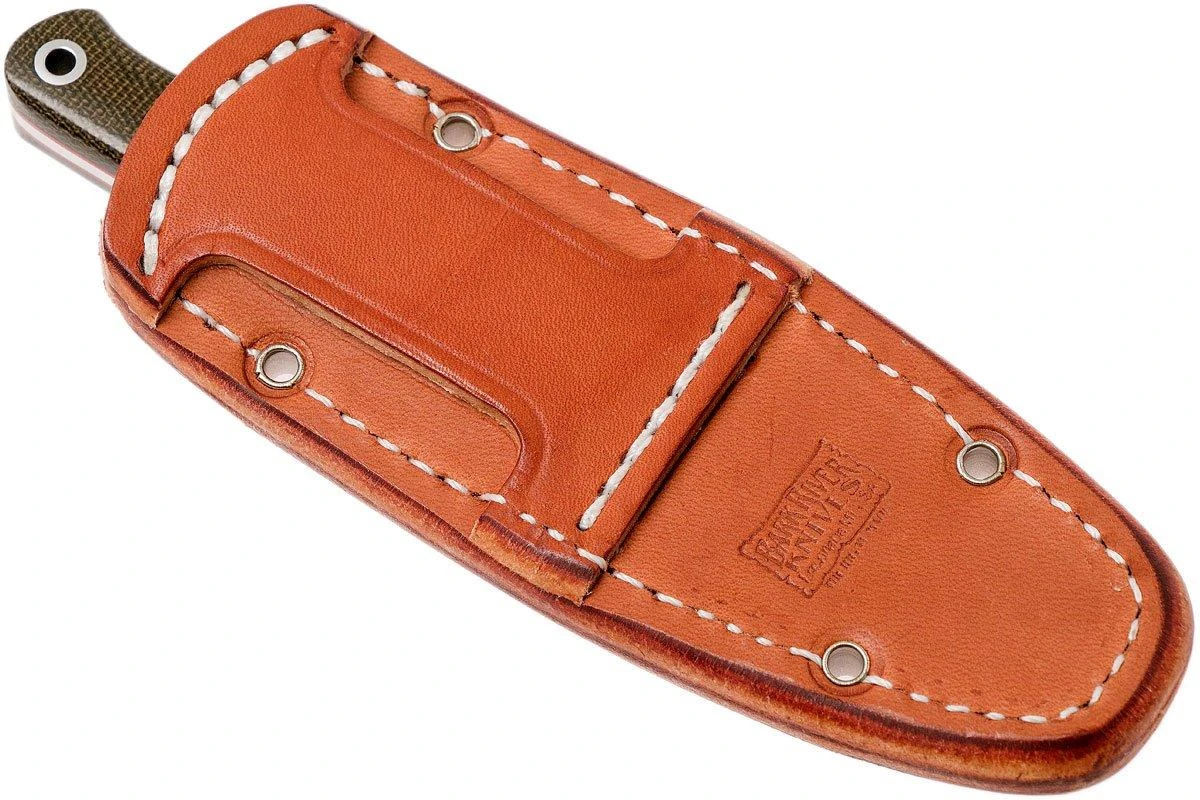 Bark River Mini Bushcrafter CPM 3V, Green Canvas Micarta, Red Liner 10 Bark River Mini Bushcrafter CPM 3V, Green Canvas Micarta, Red Liner – Image 8