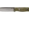 Bark River Aurora A2 Green Canvas Micarta Red Liner, Couteau Bushcraft
