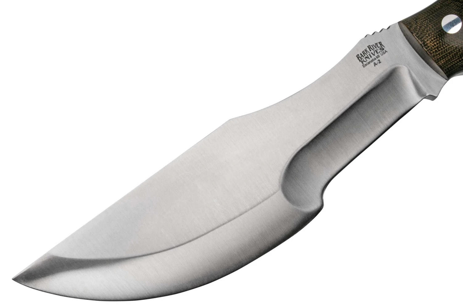 Bark River Trakker A2 Green Canvas Micarta Couteau Outdoor 5 Bark River Trakker A2 Green Canvas Micarta Couteau Outdoor – Image 3