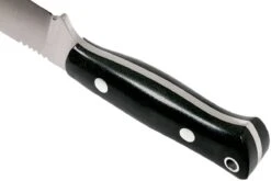 Bark River Bravo Necker II CPM 154CM, Black Canvas Micarta, Brown Sheath -Magasin de couteaux BRK07 002BRKC 04 bark river brk07 002brkc 04