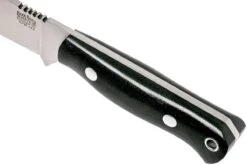 Bark River Bravo Necker II CPM 154CM, Black Canvas Micarta, Brown Sheath -Magasin de couteaux BRK07 002BRKC 05 bark river brk07 002brkc 05