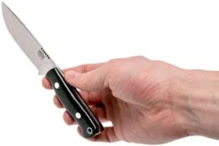 Bark River Bravo Necker II CPM 154CM, Black Canvas Micarta, Brown Sheath -Magasin de couteaux BRK07 002BRKC 06 bark river brk07 002brkc 06