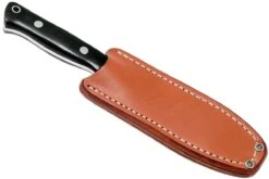 Bark River Bravo Necker II CPM 154CM, Black Canvas Micarta, Brown Sheath -Magasin de couteaux BRK07 002BRKC 07 bark river brk07 002brkc 07