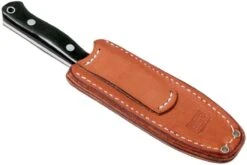 Bark River Bravo Necker II CPM 154CM, Black Canvas Micarta, Brown Sheath -Magasin de couteaux BRK07 002BRKC 08 bark river brk07 002brkc 08