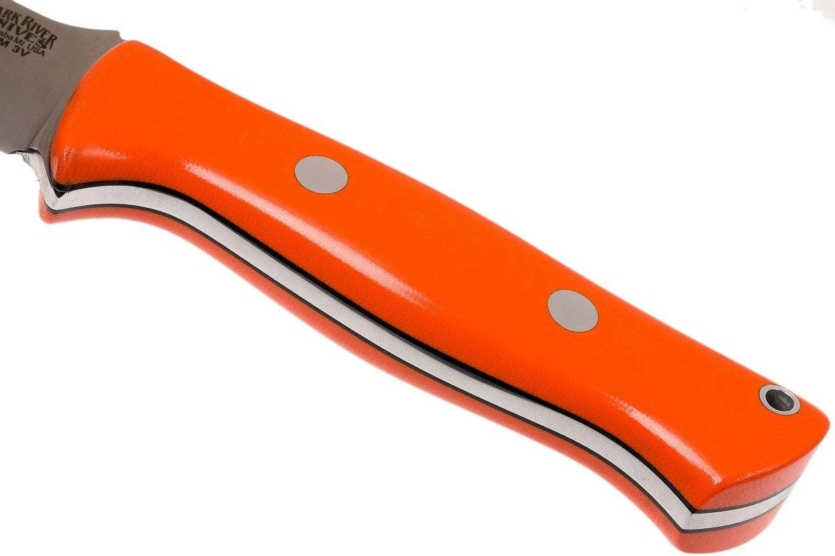 Bark River Bravo 1 LT CPM 3V, Blaze Orange G10, Black Liners, Black Sheath 6 Bark River Bravo 1 LT CPM 3V, Blaze Orange G10, Black Liners, Black Sheath – Image 4