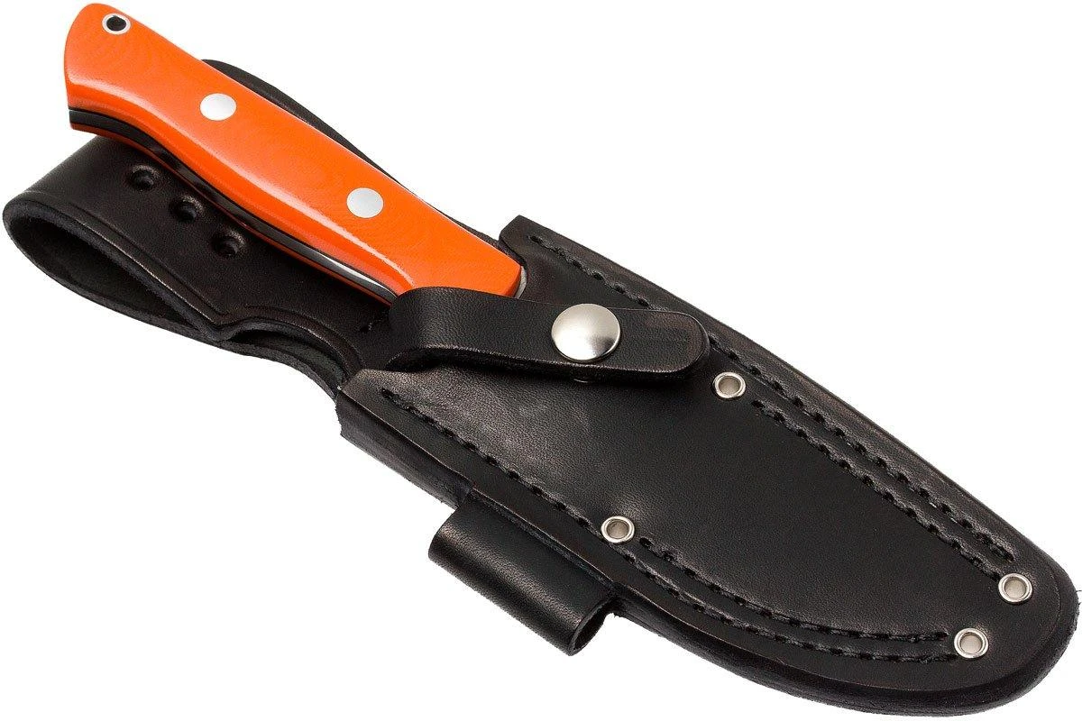 Bark River Bravo 1 LT CPM 3V, Blaze Orange G10, Black Liners, Black Sheath 9 Bark River Bravo 1 LT CPM 3V, Blaze Orange G10, Black Liners, Black Sheath – Image 7