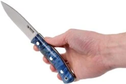 Casström No.10 Swedish Forest Knife Blue Curly Birch 14C28N Flat Grind 13119 -Magasin de couteaux CM13119 06 casstrom cm13119 06