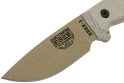 ESEE Model 3 Dark Earth Blade, Grey Handle 3P-MB-DE Avec étui + Clip Et MOLLE-back -Magasin de couteaux EE ESEE 3P MB DE 03 esee knives