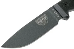 ESEE Model 4 Tactical Gunsmoke, Black Handle 4P-TG-B Avec étui + Clip -Magasin de couteaux EE ESEE 4P TGB 03 esee knives