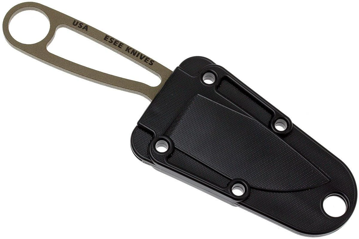 ESEE Izula Dark Earth IZULA-DE Couteau De Cou Avec étui Noir + Clip Ceinture 4 ESEE Izula Dark Earth IZULA-DE Couteau De Cou Avec étui Noir + Clip Ceinture – Image 2