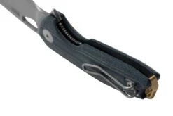 GiantMouse ACE Tribeca, Stonewashed Magnacut, Denim Canvas Micarta Couteau De Poche -Magasin de couteaux GM TRI DM 04 giantmouse