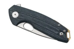 GiantMouse ACE Tribeca, Stonewashed Magnacut, Denim Canvas Micarta Couteau De Poche -Magasin de couteaux GM TRI DM 06 giantmouse