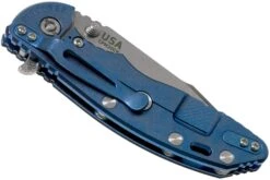 Rick Hinderer XM-18 3.5" Skinny Harpoon Spanto Stonewash, Blue-Black G10 Couteau De Poche -Magasin de couteaux HRK XM1835 SHP SB BK 04 rick hinderer knives