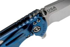 Rick Hinderer XM-18 3.5" Skinny Harpoon Spanto Stonewash, Blue-Black G10 Couteau De Poche -Magasin de couteaux HRK XM1835 SHP SB BK 06 rick hinderer knives