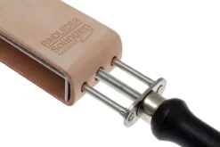 Herold Solingen HS56RI Cuir à Rasoir Double-face, Rouge/cuir -Magasin de couteaux HS56RI 03 herold solingen spanriem rood hs56ri 03