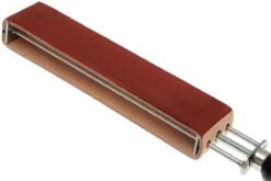 Herold Solingen HS56RI Cuir à Rasoir Double-face, Rouge/cuir -Magasin de couteaux HS56RI 04 herold solingen spanriem rood hs56ri 04