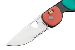 The James Brand The Redstone, Coral Turquoise + Satin, Serrated, Couteau De Poche -Magasin de couteaux JAKN118161 01 03 jamesbrand