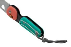 The James Brand The Redstone, Coral Turquoise + Satin, Serrated, Couteau De Poche -Magasin de couteaux JAKN118161 01 04 jamesbrand