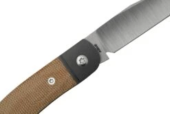 Jack Wolf Javelina Jack, JAVEL-01-NAT, Natural Canvas Micarta, Couteau De Poche Slipjoint -Magasin de couteaux JW JAVEL 01 NAT 05 jackwolf