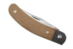 Jack Wolf Javelina Jack, JAVEL-01-NAT, Natural Canvas Micarta, Couteau De Poche Slipjoint -Magasin de couteaux JW JAVEL 01 NAT 06 jackwolf
