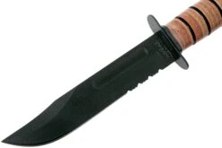 KA-BAR USMC 5018 Partiellement Dentelé, Cuir, étui En Plastique 12 KA-BAR USMC 5018 Partiellement Dentelé, Cuir, étui En Plastique -Magasin de couteaux KA5018 03 ka bar