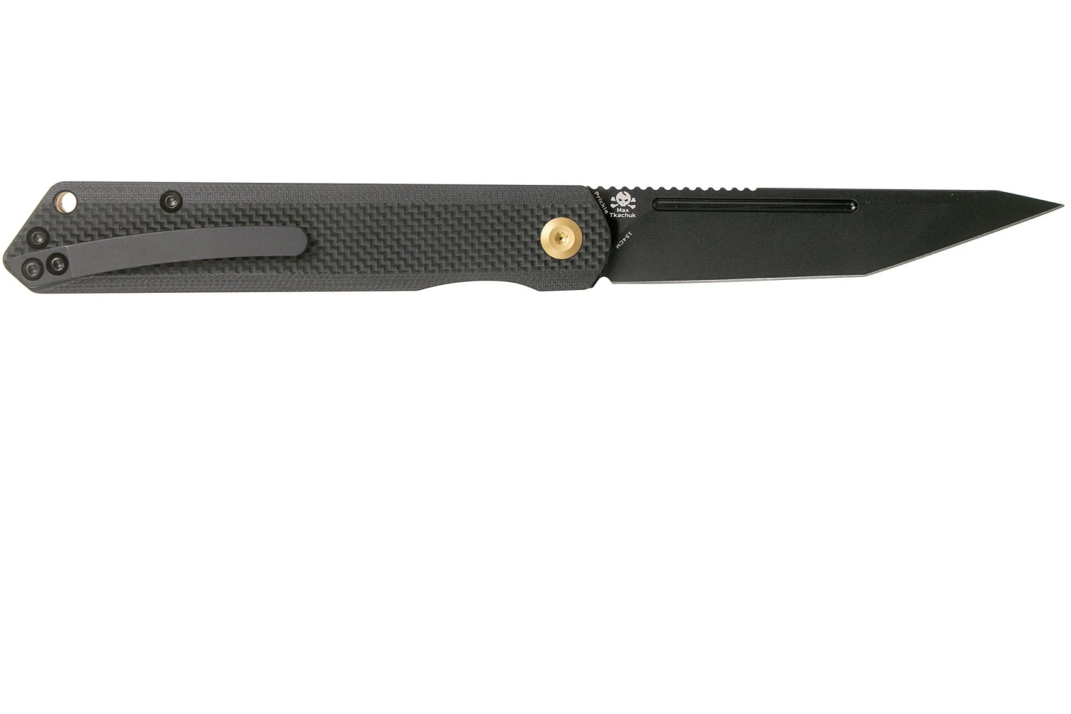 Kansept Prickle T1012T1 Tanto, Black G10 Couteau De Poche, Max Tkachuk Design 4 Kansept Prickle T1012T1 Tanto, Black G10 Couteau De Poche, Max Tkachuk Design – Image 2