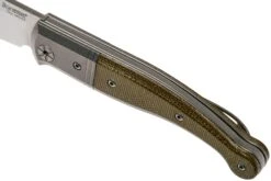 LionSteel Gitano Green Canvas Micarta GT01 CVG Couteau De Poche, Gudy Van Poppel Design -Magasin de couteaux LI GT01 CVG 07 lionsteel
