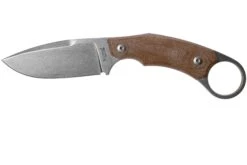 LionSteel H2 Drop Point CVN Natural Canvas Micarta Couteau Fixe, Tommaso Rumici Design