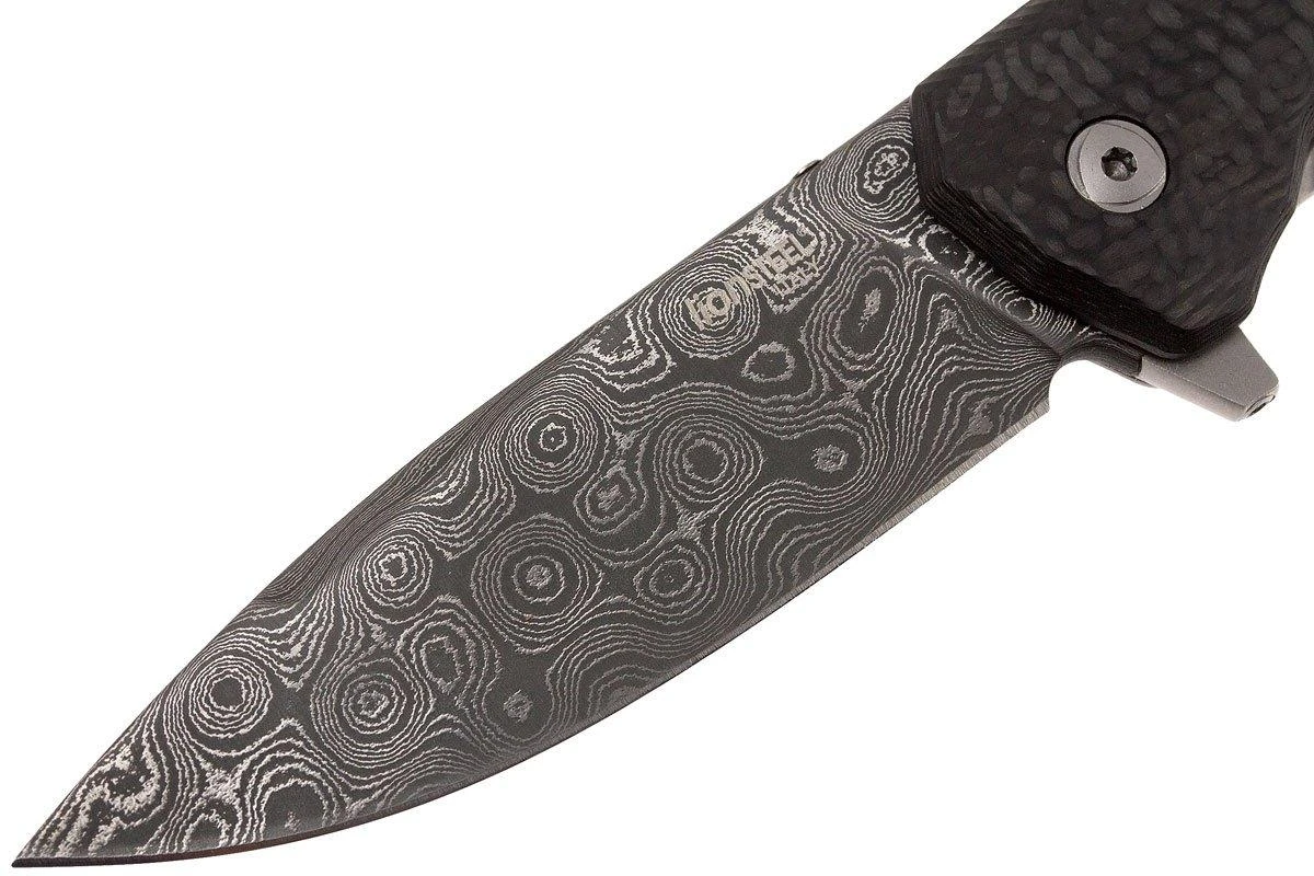 LionSteel TRE DR FC Fibre De Carbone, Raindrop Damast 5 LionSteel TRE DR FC Fibre De Carbone, Raindrop Damast – Image 3