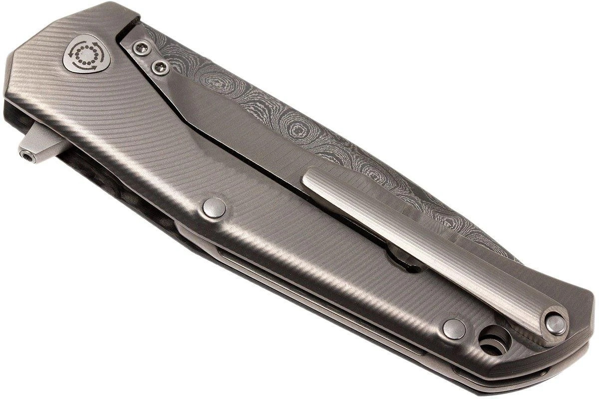 LionSteel TRE DR FC Fibre De Carbone, Raindrop Damast 6 LionSteel TRE DR FC Fibre De Carbone, Raindrop Damast – Image 4