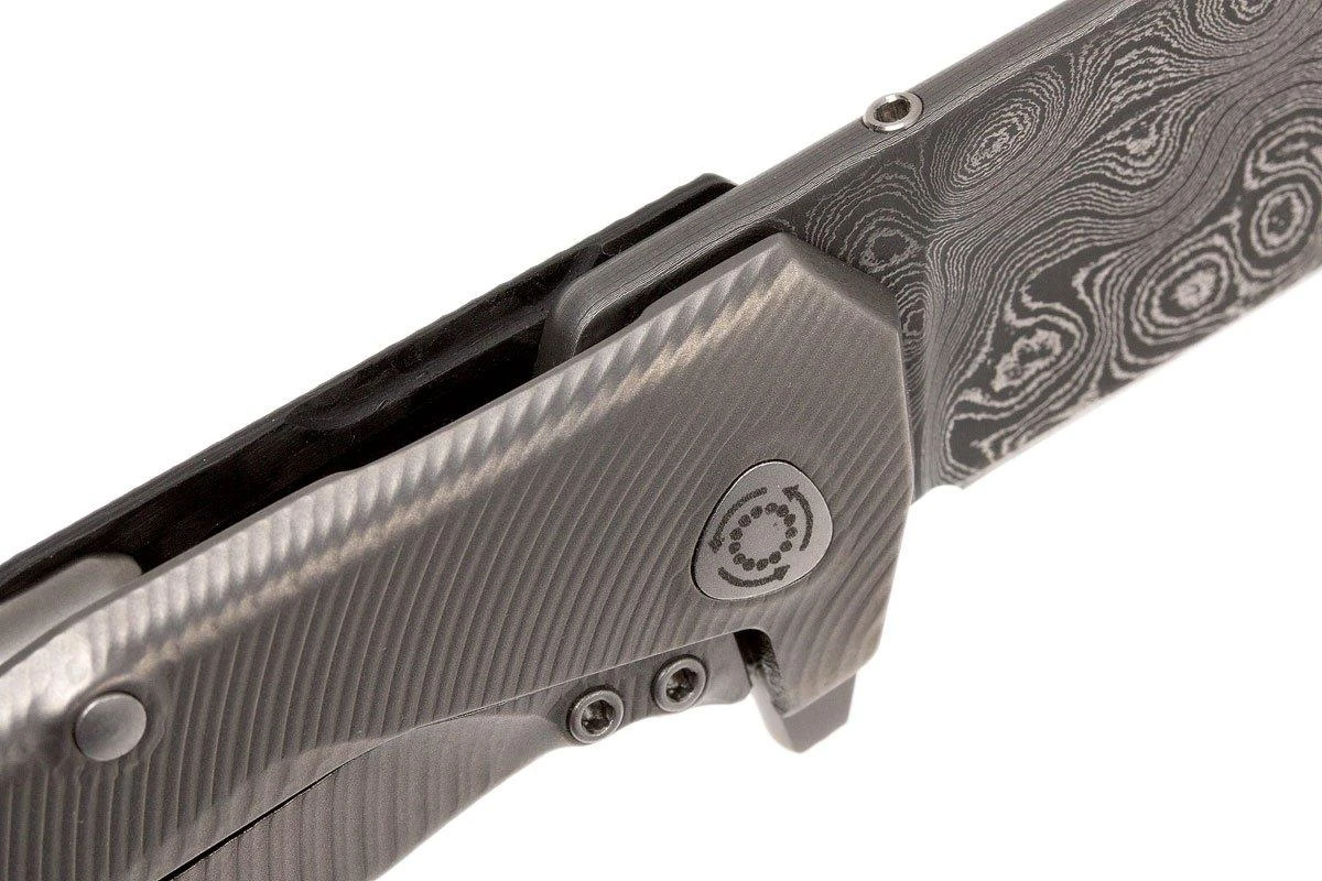 LionSteel TRE DR FC Fibre De Carbone, Raindrop Damast 8 LionSteel TRE DR FC Fibre De Carbone, Raindrop Damast – Image 6