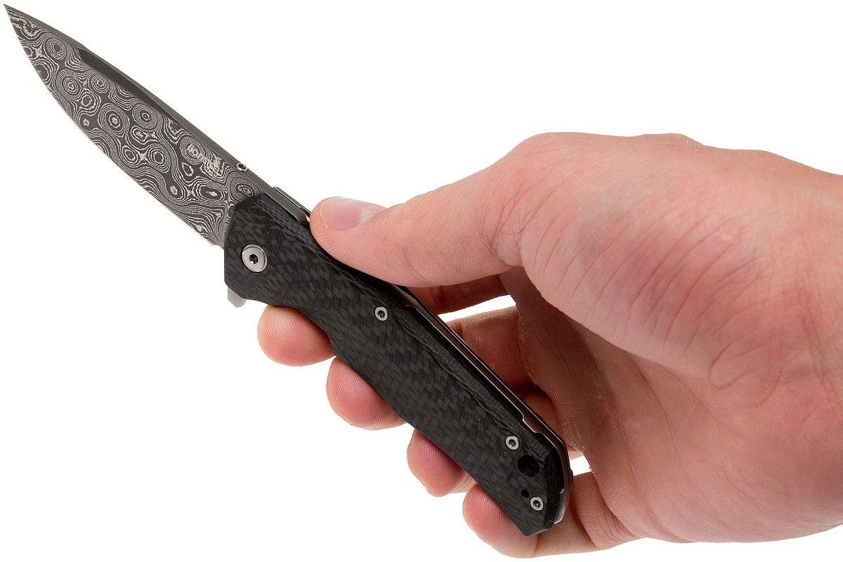 LionSteel TRE DR FC Fibre De Carbone, Raindrop Damast 10 LionSteel TRE DR FC Fibre De Carbone, Raindrop Damast – Image 8