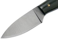 LT Wright Patriot, A2, Polished Black Micarta, Blue Liners, Leather Sheath, Couteau D'outdoor -Magasin de couteaux LT PAT BM BL POL LS 03 lt wright