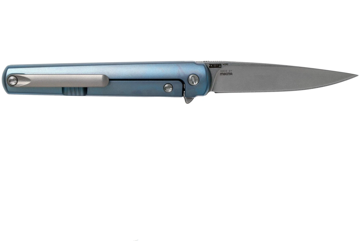 MKM Flame Drop FL01-TBSW Blue Titanium Couteau De Poche, Michael Zieba Design 4 MKM Flame Drop FL01-TBSW Blue Titanium Couteau De Poche, Michael Zieba Design – Image 2