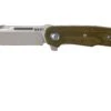 MKM Clap LS01-GC Green Canvas Micarta Couteau De Poche, Bob Terzuola Design -Magasin de couteaux MMK LS01 GC 01 mkm knives