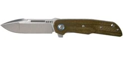 MKM Clap LS01-GC Green Canvas Micarta Couteau De Poche, Bob Terzuola Design