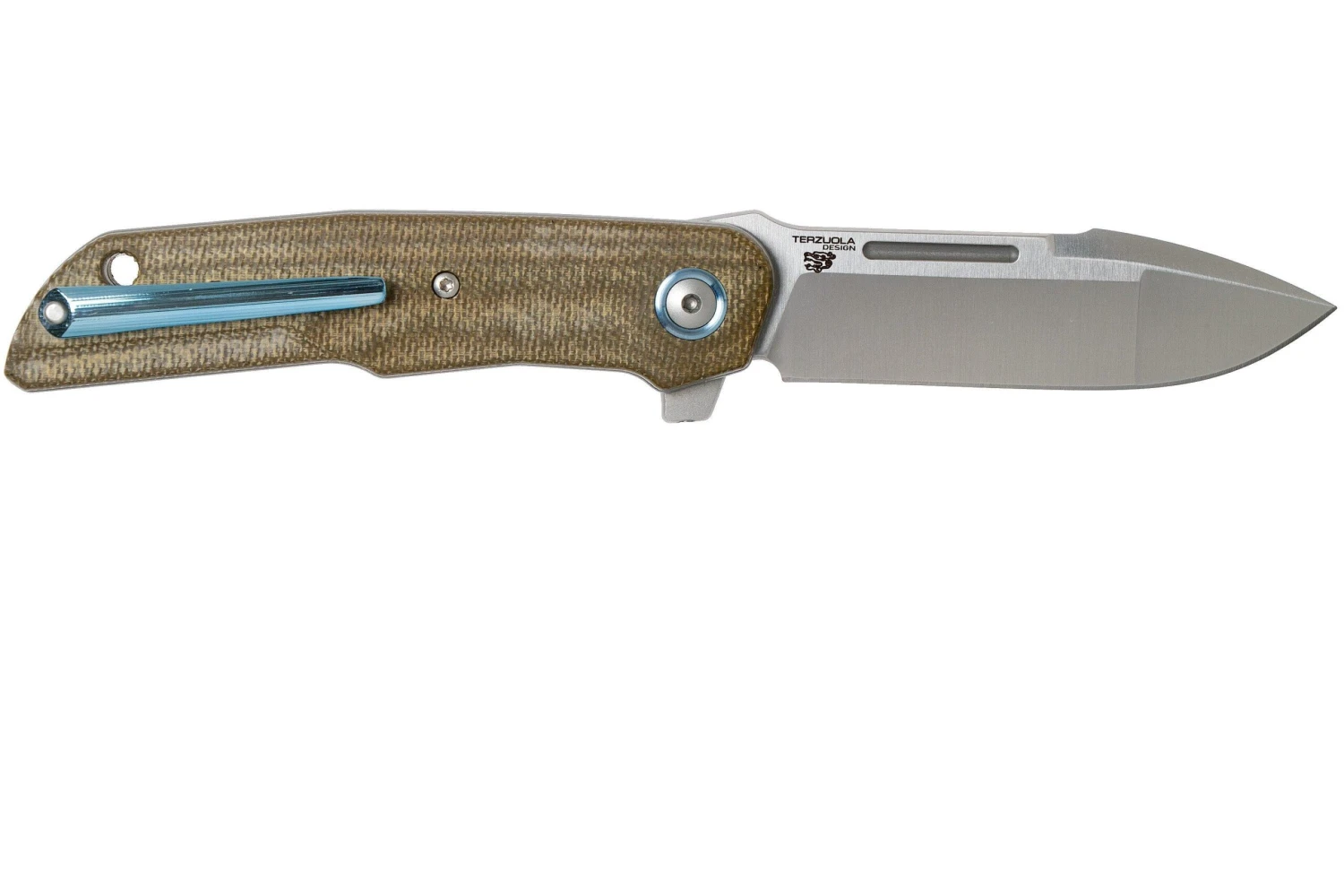 MKM Clap LS01-GC Green Canvas Micarta Couteau De Poche, Bob Terzuola Design 4 MKM Clap LS01-GC Green Canvas Micarta Couteau De Poche, Bob Terzuola Design – Image 2