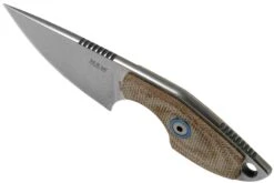 MKM Mikro 1 Drop, Stonewashed Natural Canvas Micarta Couteau De Cou, Jesper Voxnaes Design -Magasin de couteaux MMK MR01 NC 04 mkm knives