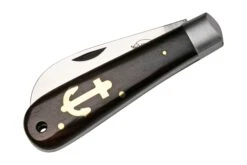 Otter Anchor Knife 174 M.L. Small Carbon, Grenadilla, Brass Anchor, Couteau De Poche -Magasin de couteaux OR174ML 04 otter