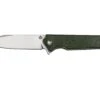 QSP Knife Mamba V2 QS111-I1 Satin, Green Micarta Couteau De Poche -Magasin de couteaux QS111 I1 01 qsp