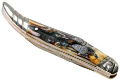 Rough Ryder Toothpick Cinnamon Stag RR2154 Damascus Slipjoint Couteau De Poche -Magasin de couteaux RY2154 04 rough ryder