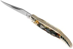 Rough Ryder Toothpick Cinnamon Stag RR2154 Damascus Slipjoint Couteau De Poche -Magasin de couteaux RY2154 05 rough ryder